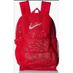 Nike Brasilia 9.0 Mesh Backpack Red Unisex Adult Gym Training Bag